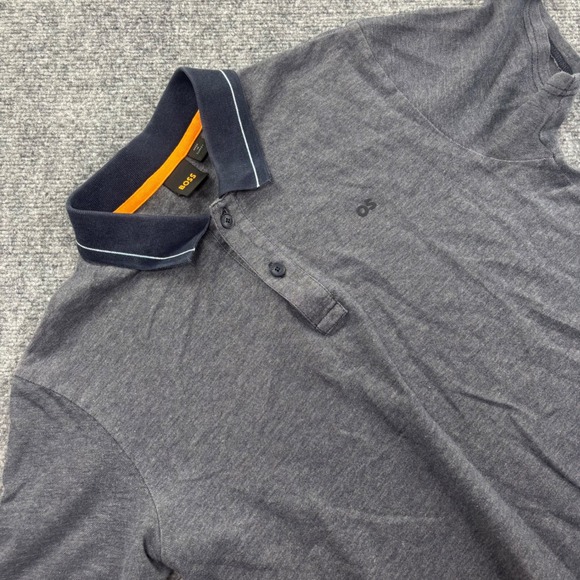 Boss Other - HUGO BOSS Polo Shirt Size Small Gray Short Sleeve Cotton Pique Men's